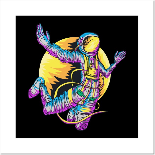 astronaut freefall space Wall Art by Mako Design 